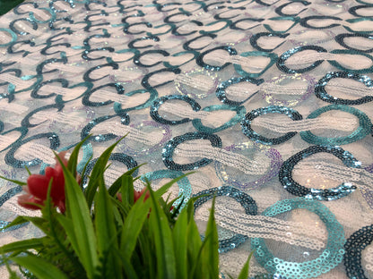 Sequinized Net Fabric