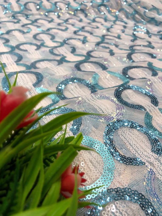 Sequinized Net Fabric